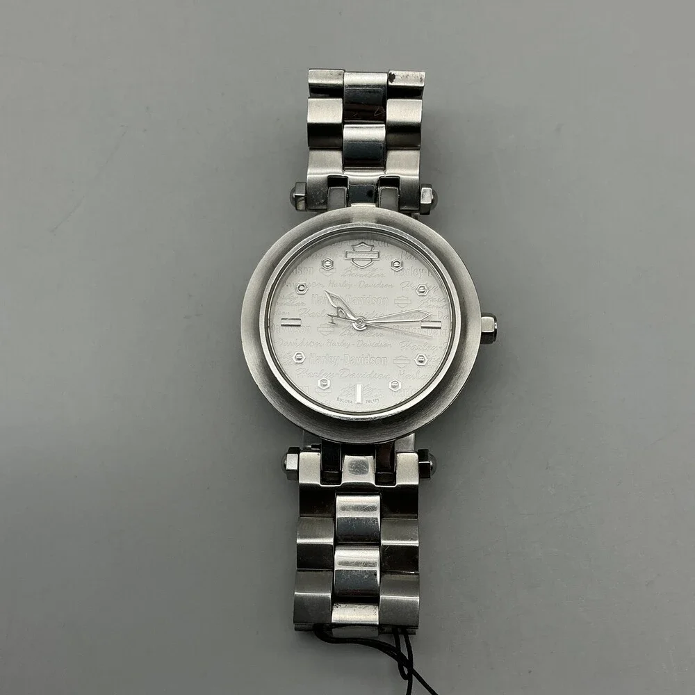 Harley-Davidson By Bulova Womens Watch 36mm Silver Dial 78L17 6.75